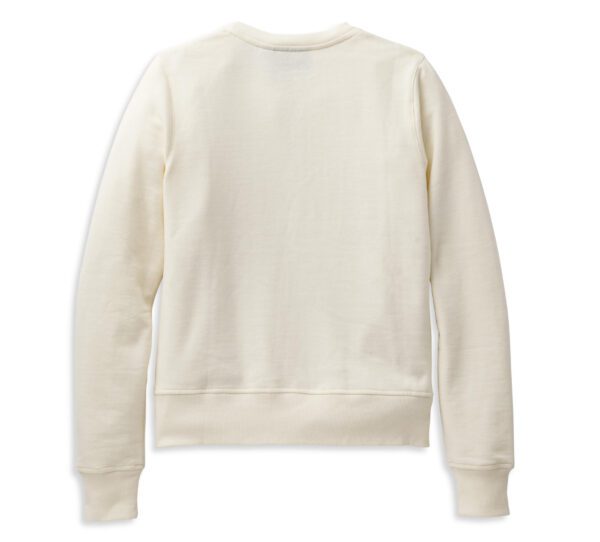 Felpa pullover a girocollo Essence Appliqué da donna - Cloud Dancer - Image 2