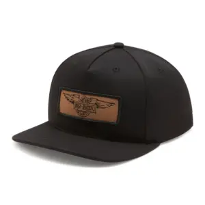 Berretto da baseball regolabile Willie G. Silver Wings con patch in cuoio