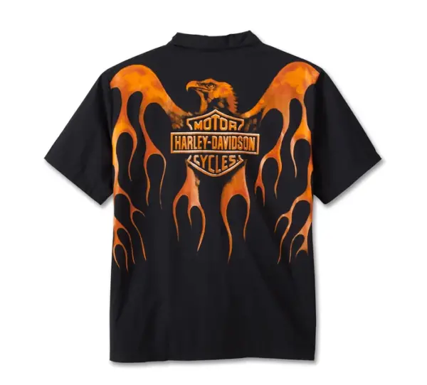 Camicia a maniche corte Burning Eagle da uomo - Image 2