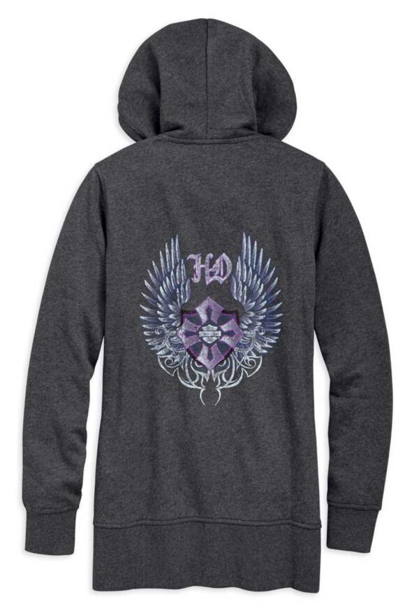 Felpa donna con zip Distressed Winged Cross - Image 2