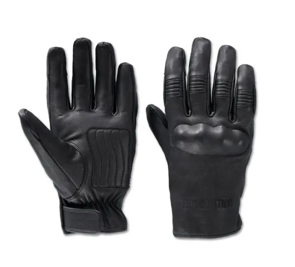Guanti in pelle impermeabili Gild, da uomo - Harley Black.