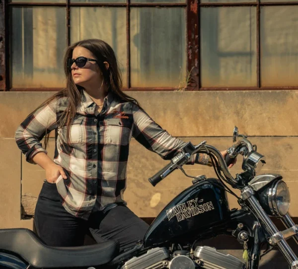 Camicia plaid Classic Logo da donna - Image 3