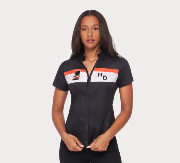 Camicia con zip frontale Crew Stripe donna - Image 4