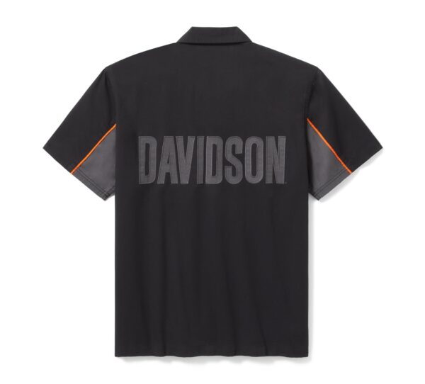 Harley-Davidson® Essential Mechanics Black/Grey Colorblock Shirt - Image 2