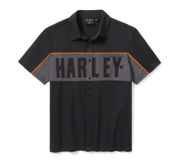 Harley-Davidson® Essential Mechanics Black/Grey Colorblock Shirt