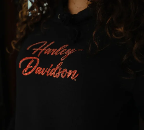 Felpa pullover con cappuccio Essential Bling da donna - Harley Black - Image 3